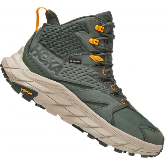 Hoka Anacapa Mid GTX Hiking Boots Thyme/Radiant Yellow Men