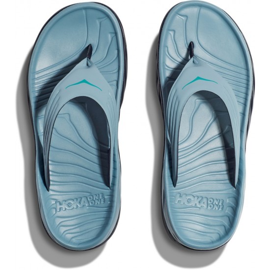 Hoka ORA Recovery Flip Flops Stone Blue/Outer Space Men