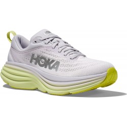 Hoka Bondi 8 Road Running Shoes Nimbus Cloud/Luminary Green Women