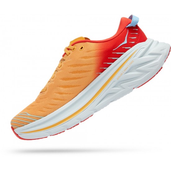 Hoka Bondi X Road Running Shoes Fiesta/Amber Yellow Men