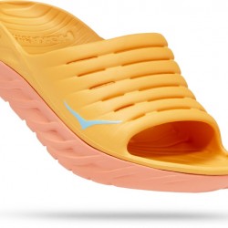 Hoka ORA Recovery Slides Amber Yellow/Shell Coral Men