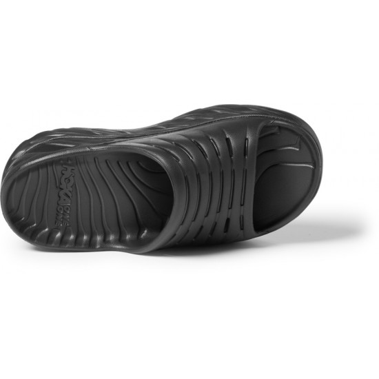 Hoka ORA Recovery Slides Black/Black Women