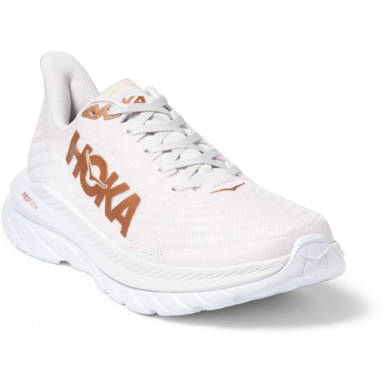 Hoka Mach 5 Road Running Shoes White/Copper Men