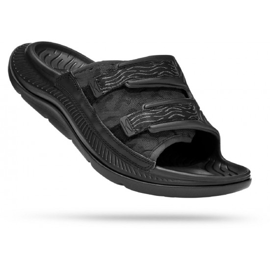 Hoka ORA Luxe Sandals Black/Black Men