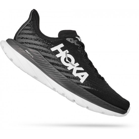 Hoka Mach 5 Road Running Shoes Black/Castlerock Men