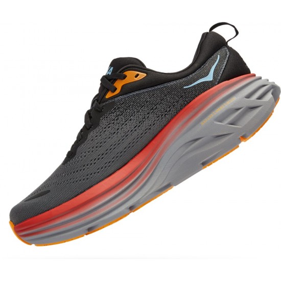 Hoka Bondi 8 Road Running Shoes Anthracite/Castlerock Men