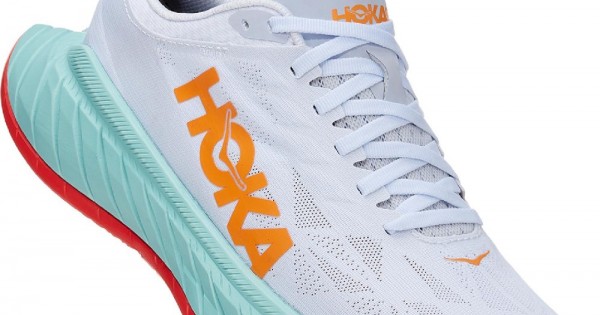 Hoka Carbon X 2 Road Running Shoes White/Blazing Orange Men