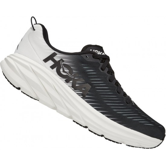 Hoka Rincon 3 Road Running Shoes Black/White Men