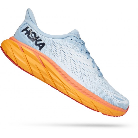 Hoka Clifton 8 Road Running Shoes Summer Song/Ice Flow Women