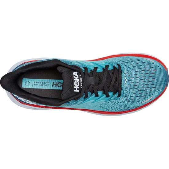 Hoka Clifton 8 Road Running Shoes Real Teal/Aquarelle Men