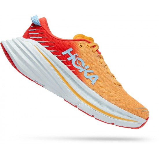 Hoka Bondi X Road Running Shoes Fiesta/Amber Yellow Men