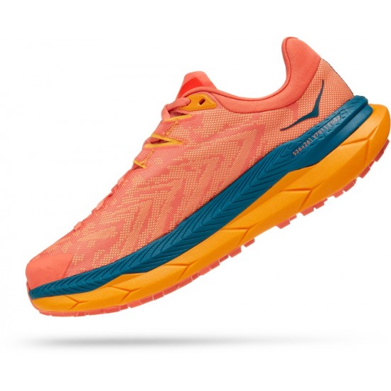 Hoka Tecton X Trail Running Shoes Camellia/Blue Coral Women