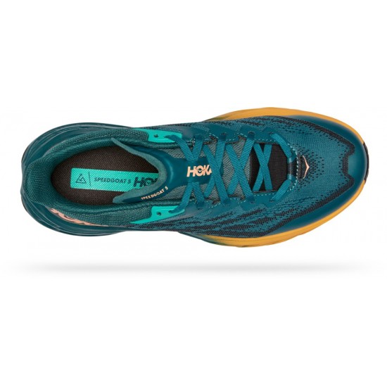 Hoka Speedgoat 5 GTX Trail Running Shoes Deep Teal/Black Women