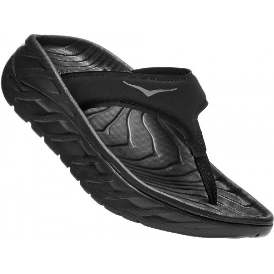 Hoka ORA Recovery Flip Flops Black/Dark Gull Gray Women