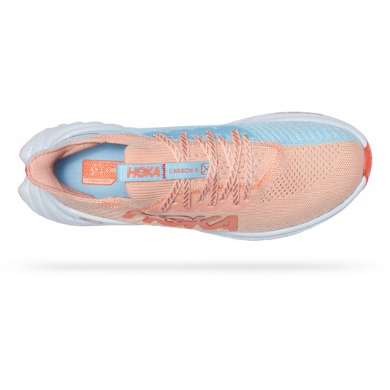 Hoka Carbon X 3 Road Running Shoes Peach Parfait/Summer Song Women