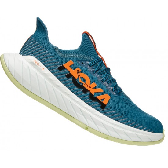 Hoka Carbon X 3 Road Running Shoes Blue Coral/Black Men