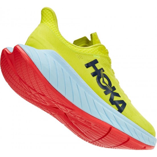 Hoka Carbon X 2 Road Running Shoes Evening Primrose/Fiesta Men