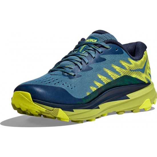 Hoka Torrent 3 Trail Running Shoes Bluesteel/Dark Citron Men