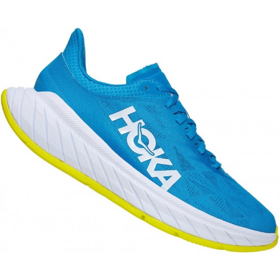 Hoka Carbon X 2 Road Running Shoes White/Blazing Orange Men