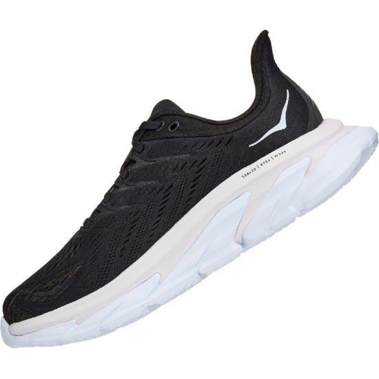 Hoka Clifton Edge Road Running Shoes Black/White Men