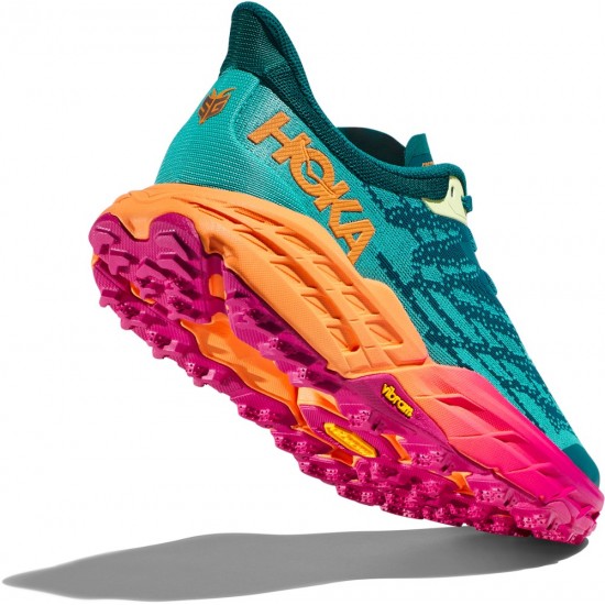 Hoka Speedgoat 5 Trail Running Shoes Deep Lake/Ceramic Women