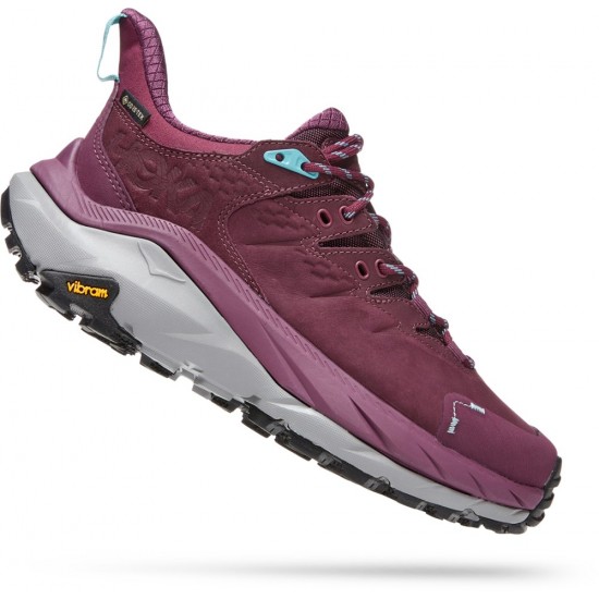 Hoka Kaha 2 Low GTX Hiking Shoes Grape Wine/Coastal Shade Women