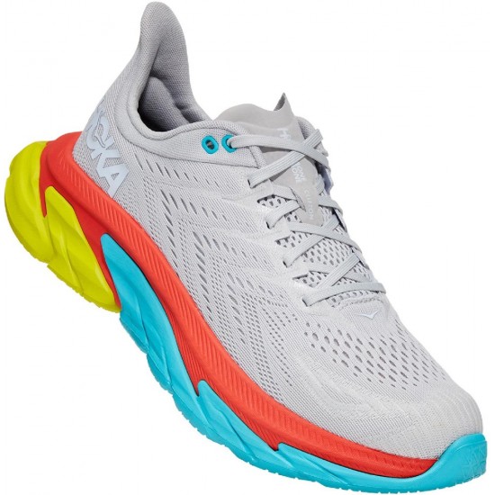 Hoka Clifton Edge Road Running Shoes Lunar Rock/White Men