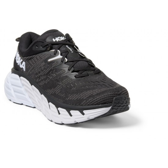 Hoka Gaviota 4 Road Running Shoes Black/White Men