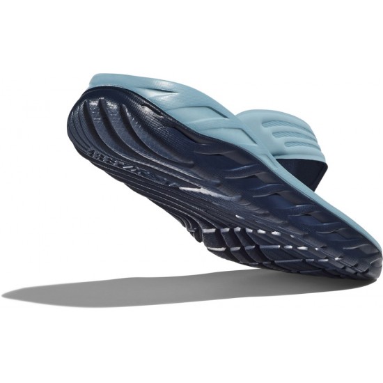 Hoka ORA Recovery Flip Flops Stone Blue/Outer Space Men