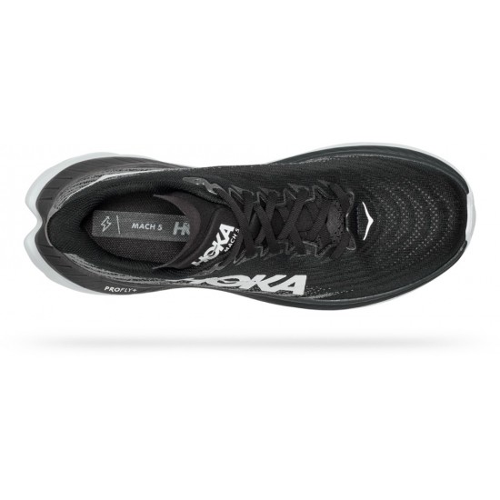 Hoka Mach 5 Road Running Shoes Black/Castlerock Men