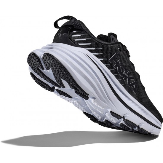 Hoka Bondi X Road Running Shoes Black/White Women