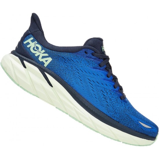 Hoka Clifton 8 Road Running Shoes Dazzling Blue/Outer Space Men