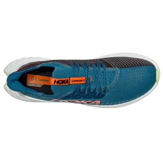 Hoka Carbon X 3 Road Running Shoes Blue Coral/Black Men