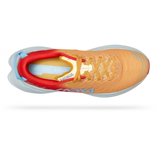 Hoka Bondi X Road Running Shoes Fiesta/Amber Yellow Men