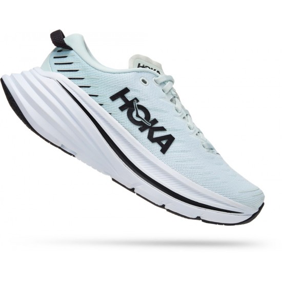 Hoka Bondi X Road Running Shoes Blue Glass/Billowing Sail Women