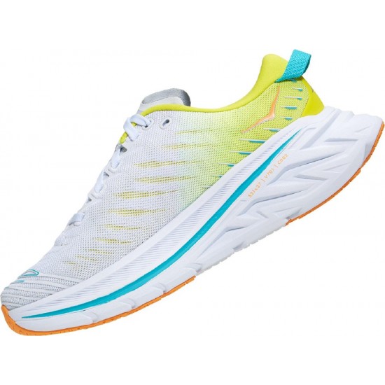 Hoka Bondi X Road Running Shoes White/Evening Primrose Women