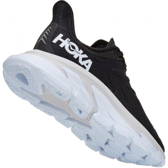 Hoka Clifton Edge Road Running Shoes Black/White Women