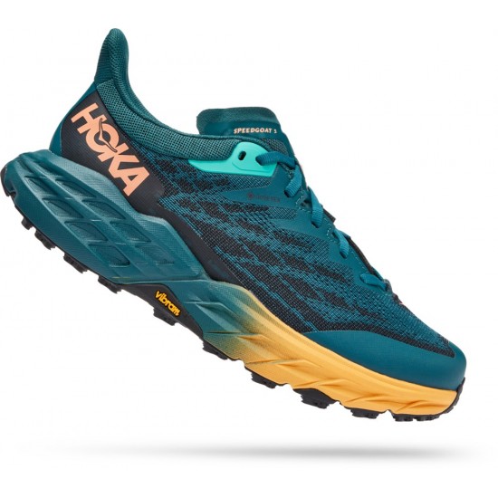 Hoka Speedgoat 5 GTX Trail Running Shoes Deep Teal/Black Women