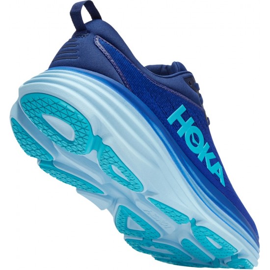 Hoka Bondi 8 Road Running Shoes Bellwether Blue/Bluing Men