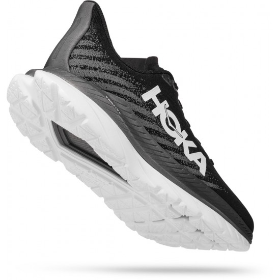 Hoka Mach 5 Road Running Shoes Black/Castlerock Men