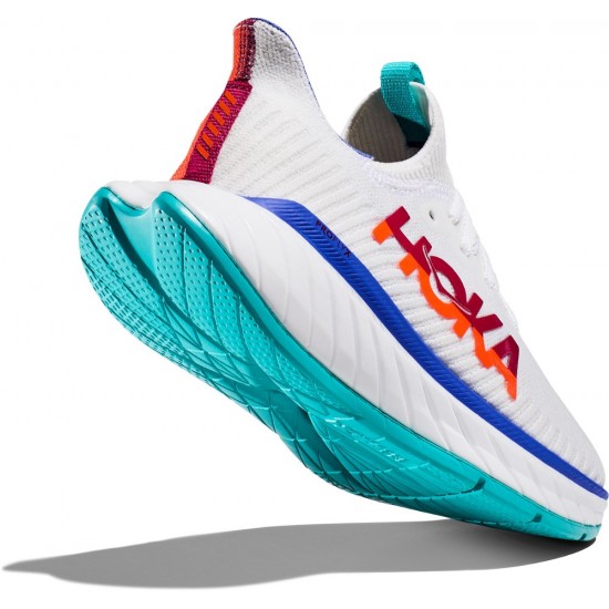 Hoka Carbon X 3 Road Running Shoes White/Flame Women