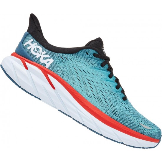 Hoka Clifton 8 Road Running Shoes Real Teal/Aquarelle Men