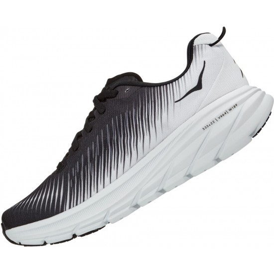 Hoka Rincon 3 Road Running Shoes Black/White Women