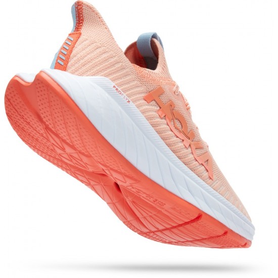 Hoka Carbon X 3 Road Running Shoes Peach Parfait/Summer Song Women