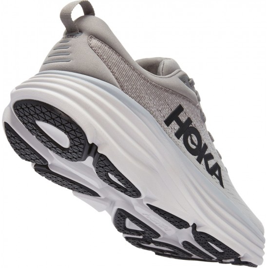 Hoka Bondi 8 Road Running Shoes Sharkskin/Harbor Mist Men